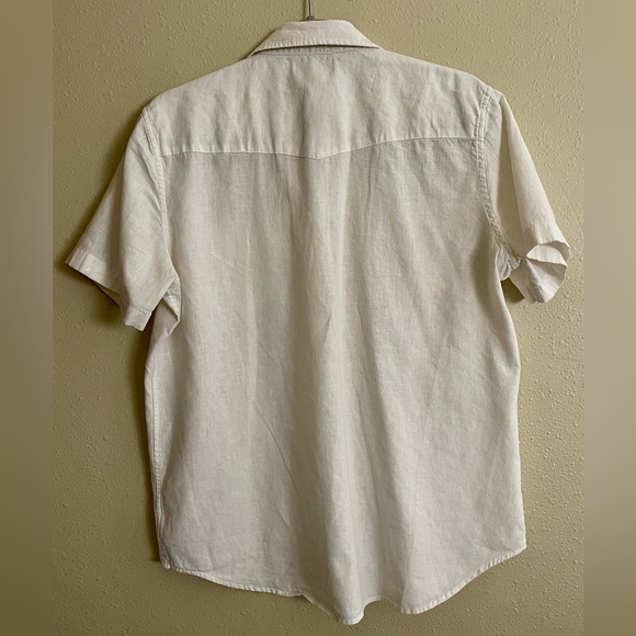 Boys Polo Ralph Lauren snap front short sleeve white shirt. Size XL 18-20 - Picture 4 of 9
